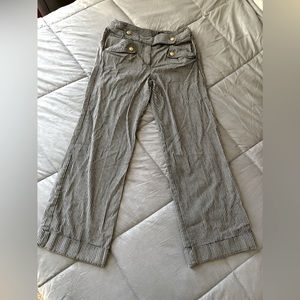 EUC LARRY LEVINE GRAY PINSTRIPE JEANS 6